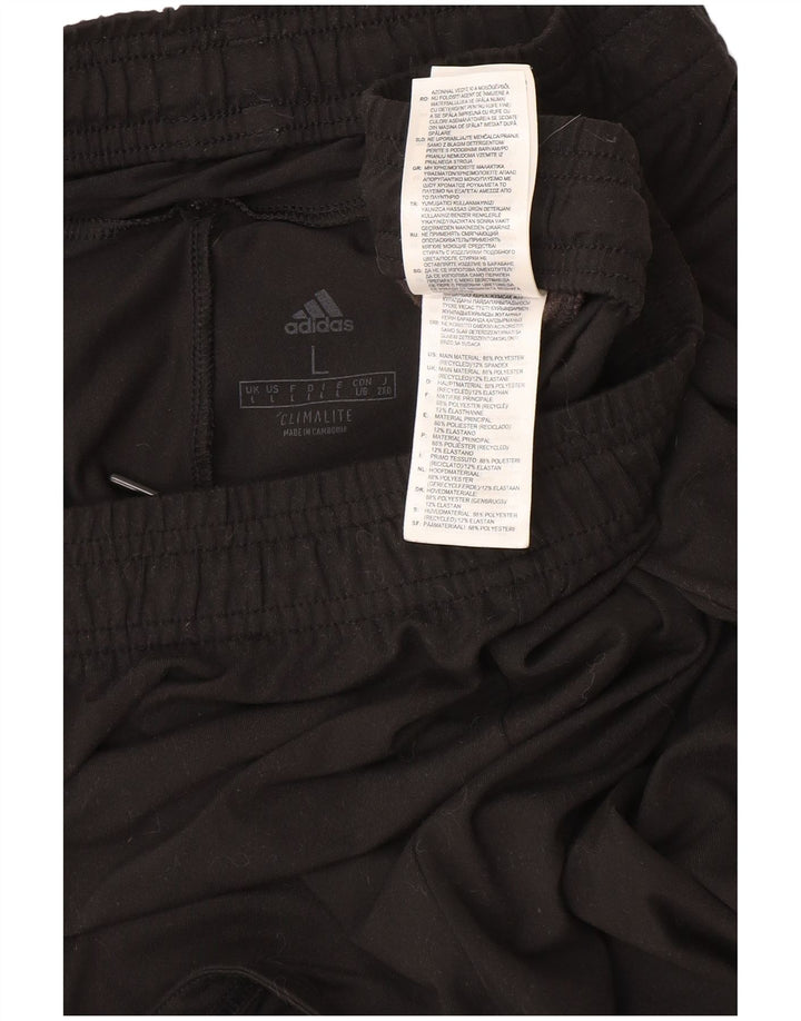 Pantaloncini sportivi Adidas Climalite da uomo grandi in poliestere nero