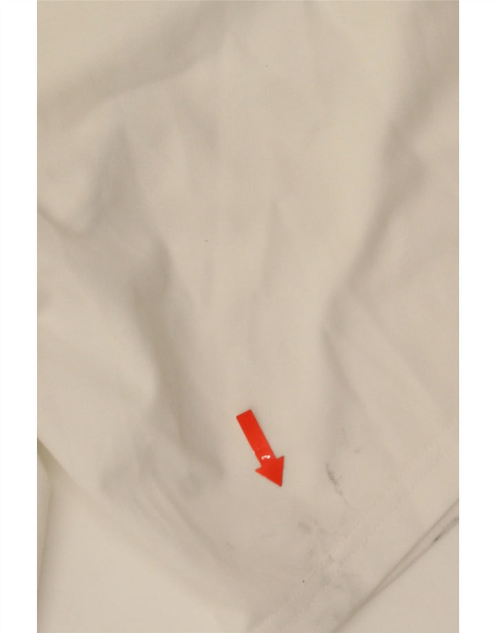 Pantaloncini sportivi Adidas Climalite da uomo piccoli in poliestere bianco