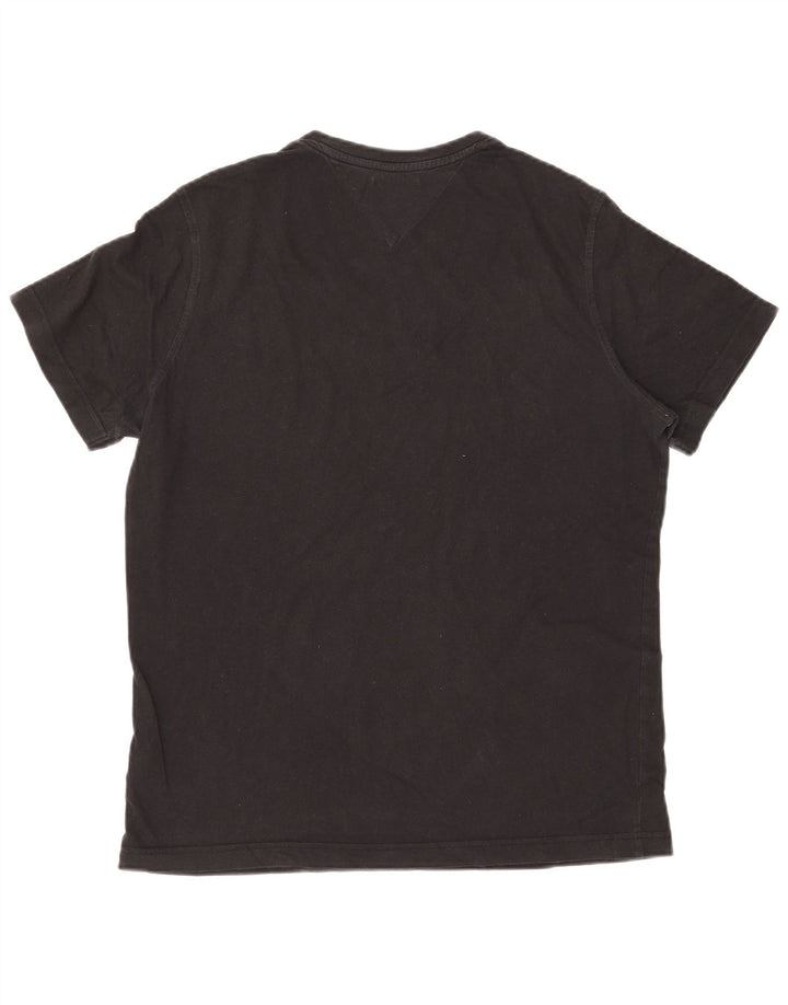 T-shirt da uomo Tommy Hilfiger Top grande in cotone nero