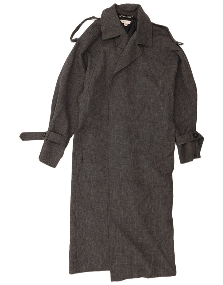 Trench oversize da donna Topshop UK 14 grande poliestere grigio