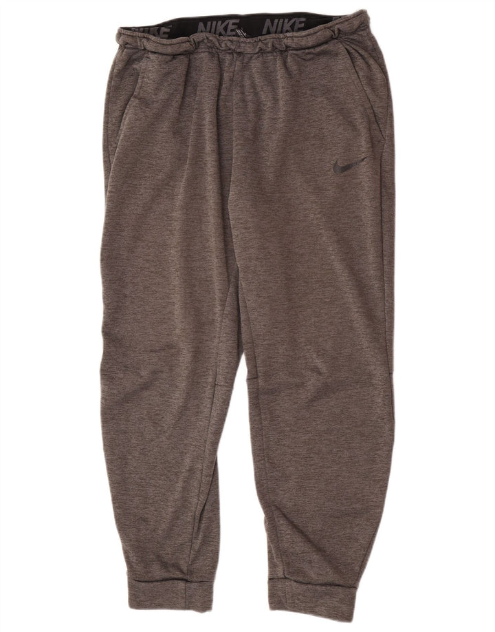 Pantaloni da tuta da uomo Nike Dri Fit Joggers XL Poliestere chiazzato grigio