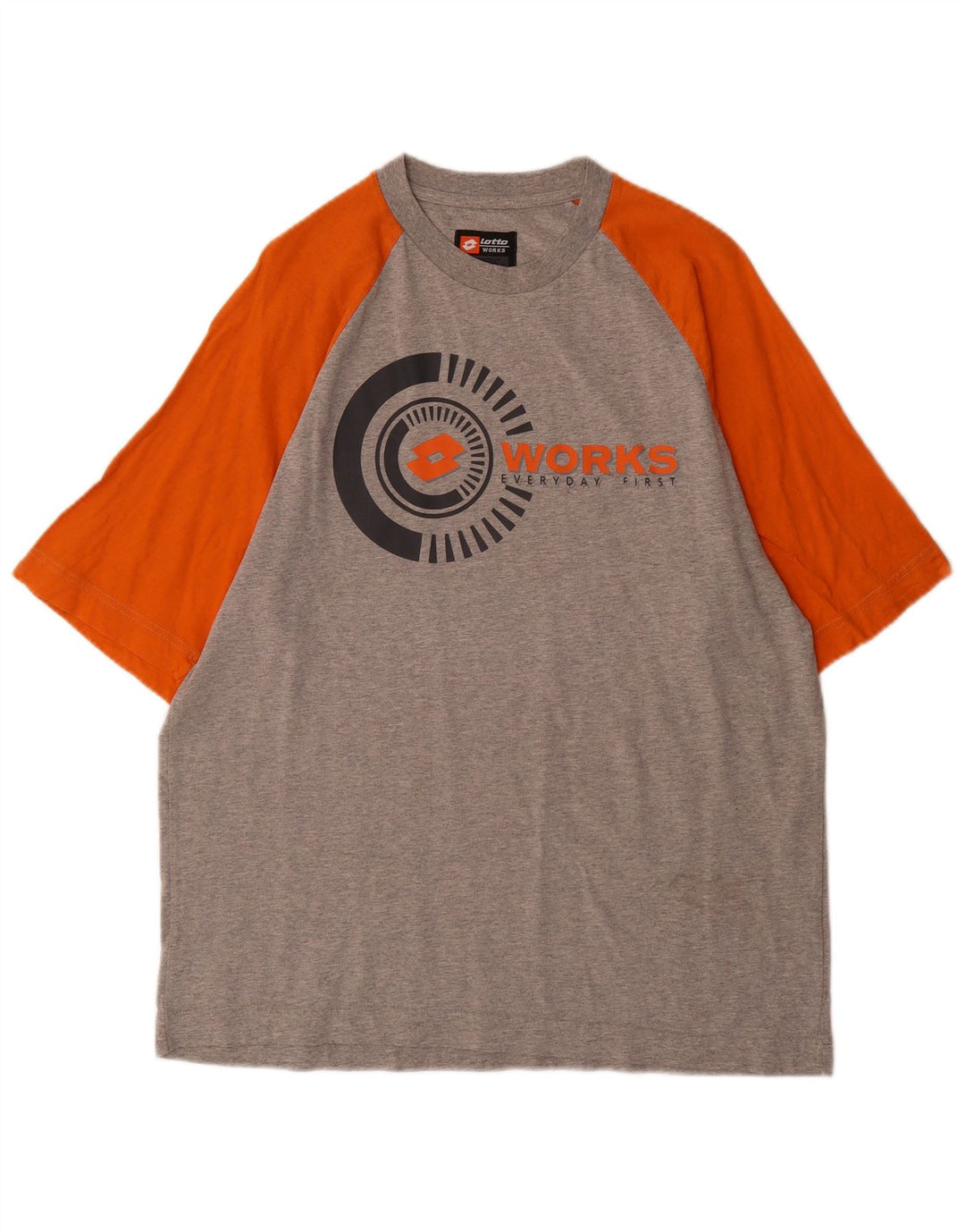 T-shirt grafica da uomo Lotto Top Large grigio color block