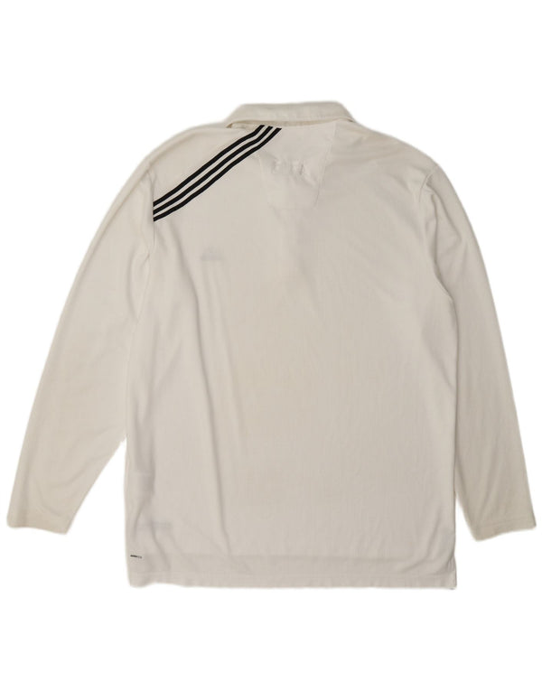 Polo Adidas Uomo Climalite a maniche lunghe XL Poliestere bianco