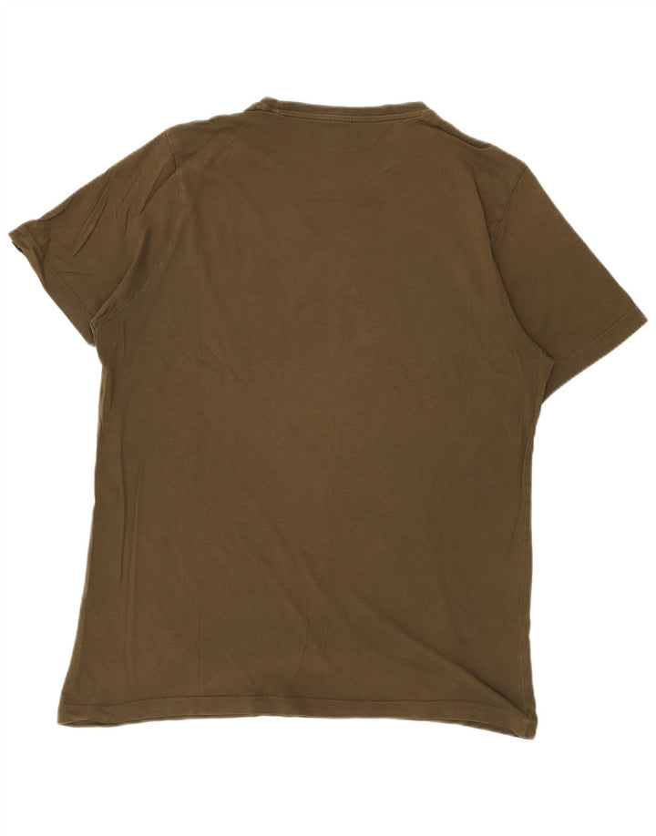 T-shirt grafica da uomo PUMA Top Large in cotone kaki