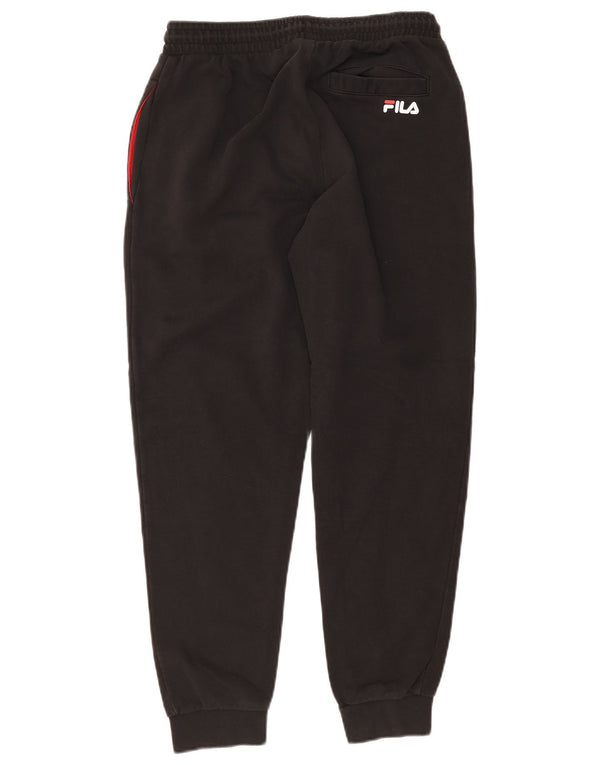 Pantaloni da tuta grafica da uomo Fila Joggers cotone medio nero