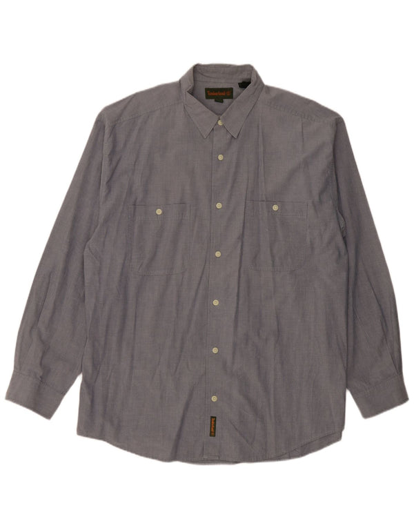 Camicia da uomo TIMBERLAND XL in cotone grigio