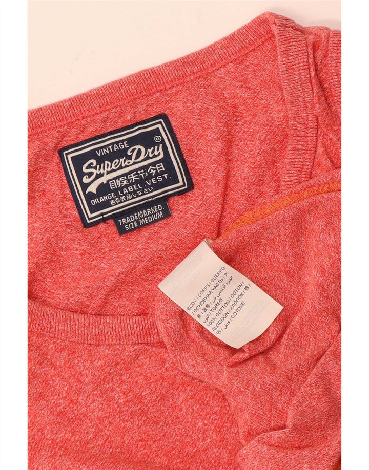 Canotta da uomo Superdry in cotone chiazzato rosso medio