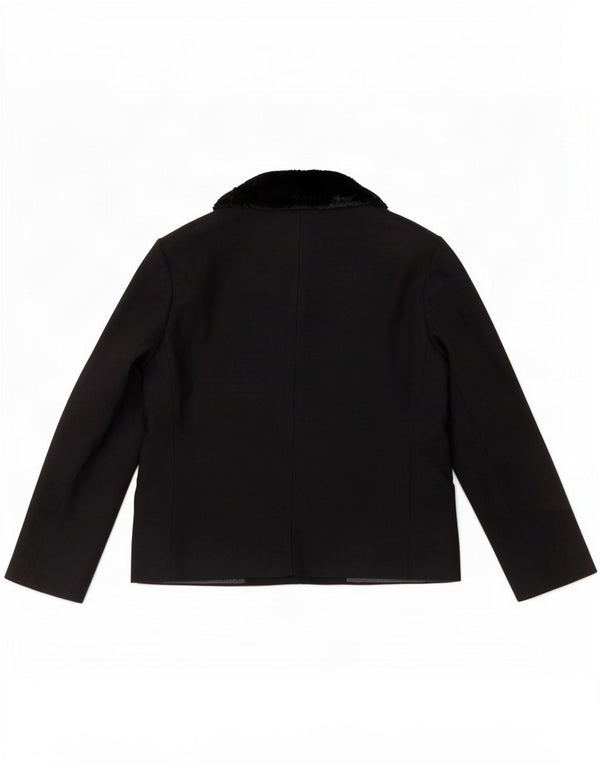 Giacca blazer da donna con maniche a 3/4 Zara UK 12 blocco colore blu navy medio