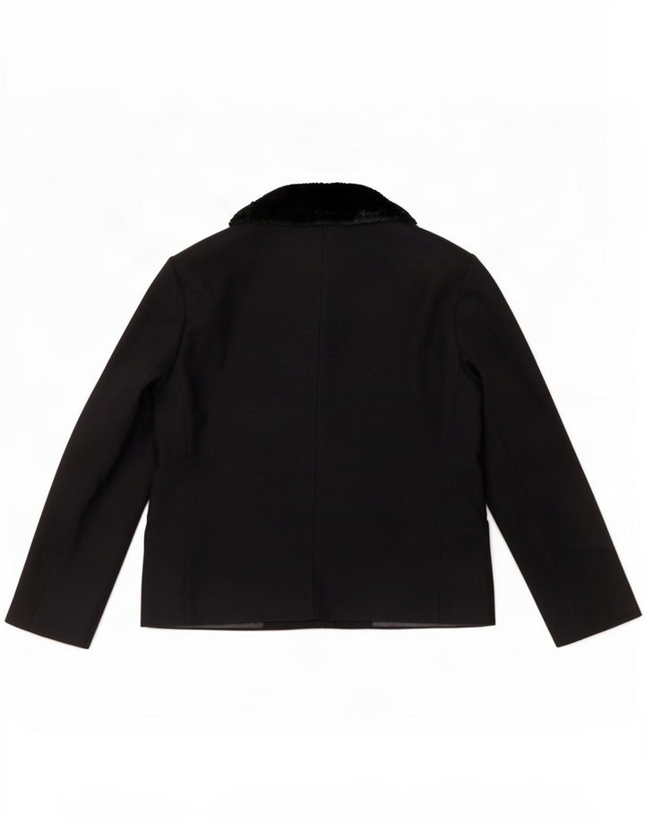 Giacca blazer da donna con maniche a 3/4 Zara UK 12 blocco colore blu navy medio