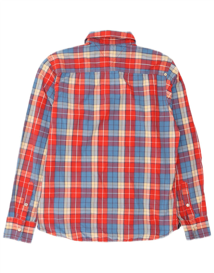 Camicia da uomo Tommy Hilfiger grande cotone a quadri rossi