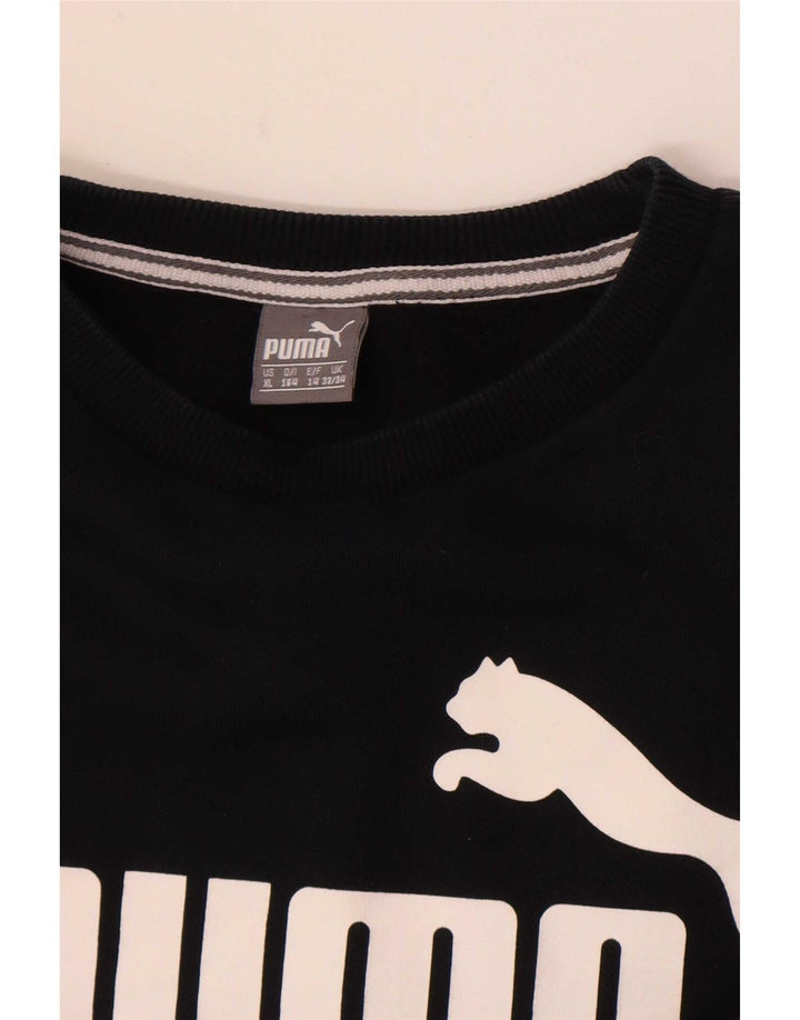 Felpa grafica da ragazzo Puma 13-14 anni nera