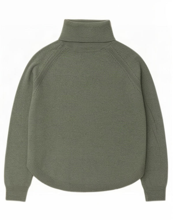 Maglione maglione oversize con collo alto da donna di White Stuff UK 12 Verde medio