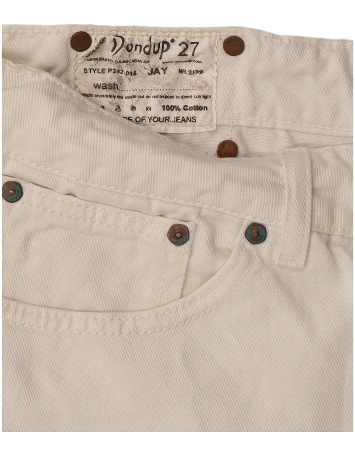 DONDUP Womens Denim Shorts W27 Small White Cotton