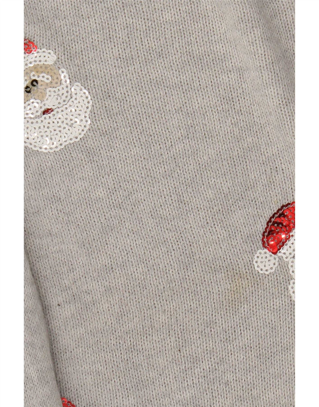 Maglione maglione girocollo da donna Marks & Spencer UK 14 Natale grigio medio