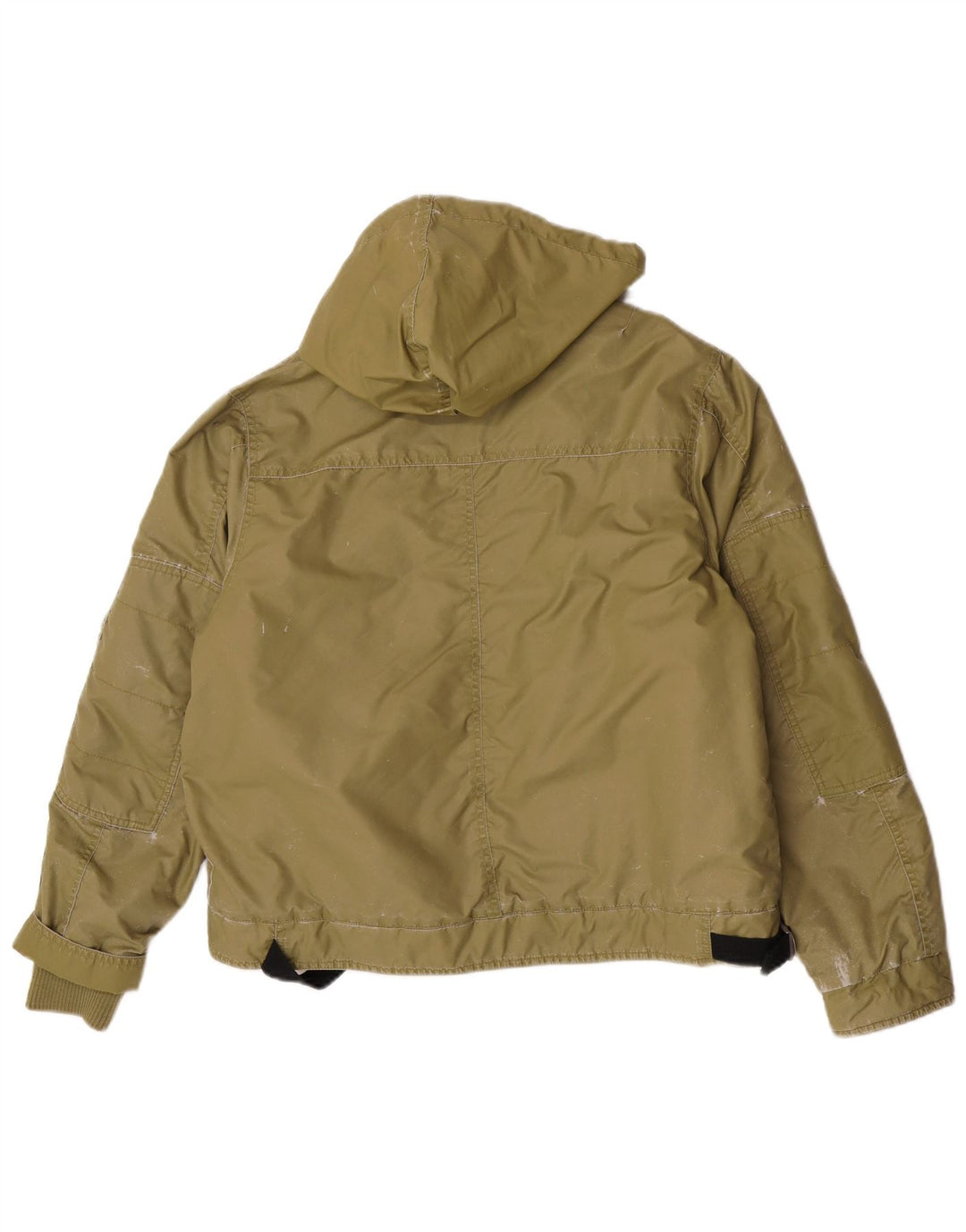 Giubbotto bomber con cappuccio grafico da bambino Diesel 13-14 anni XL kaki poliammide