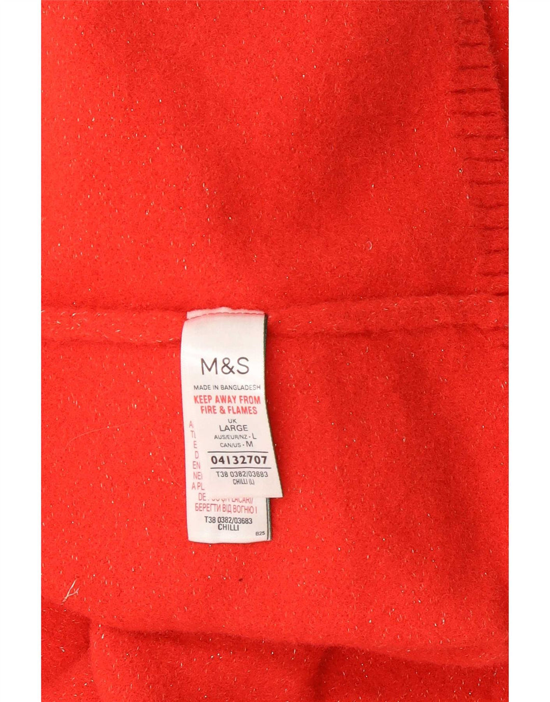 Maglione maglione a collo alto da donna Marks & Spencer UK 16 grande rosso