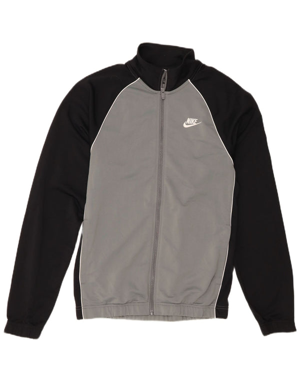 Giacca da tuta da uomo Nike XS in poliestere color block grigio