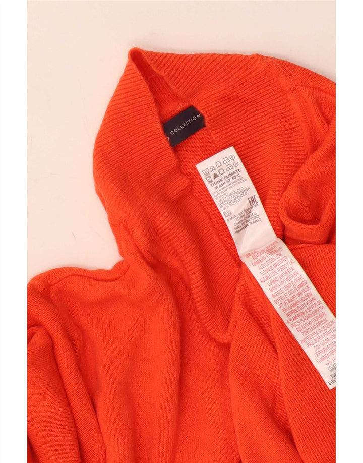 Maglione maglione a collo alto da donna Marks & Spencer UK 14 Arancione medio