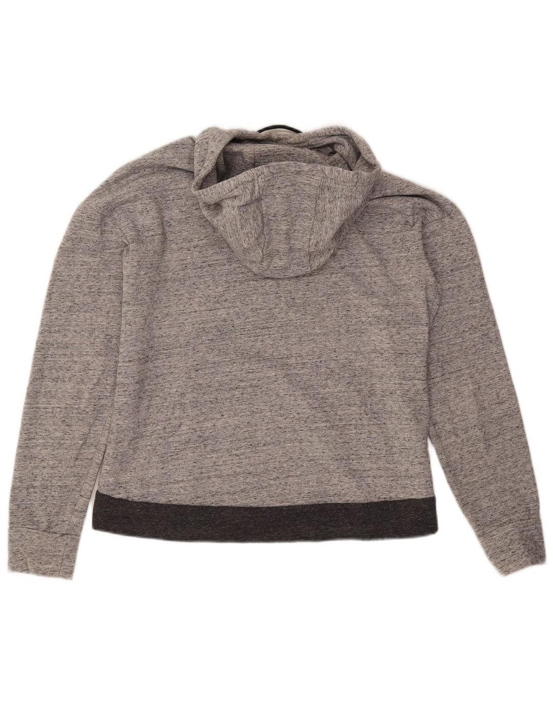 Maglione con cappuccio da donna ADIDAS UK 16/18 grande cotone chiazzato grigio