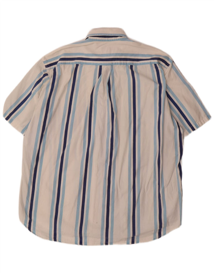 GOOSE & GANDER Camicia a maniche corte da uomo IT 50 Cotone a righe bianche medie