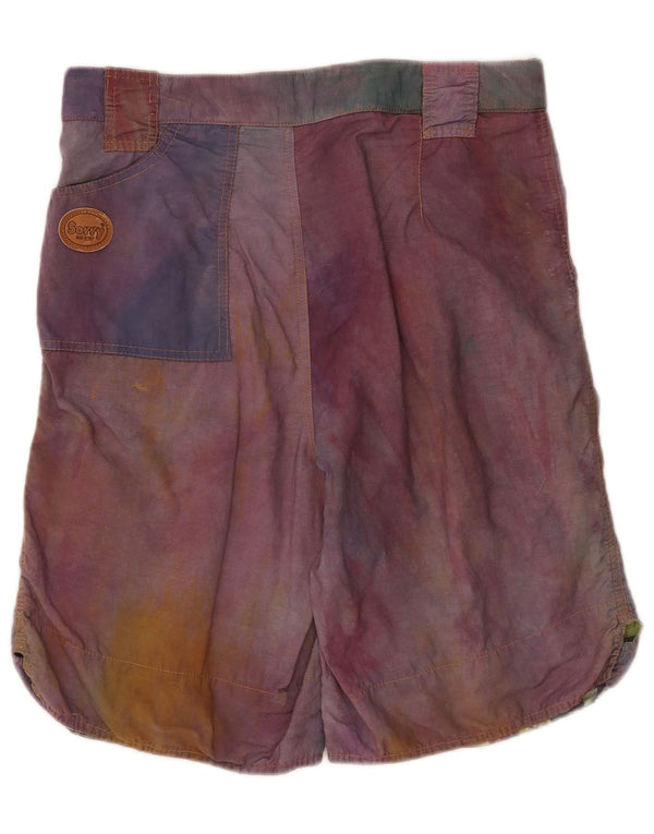 Sorry Womens Casual Shorts XL W34 Purple Tie Dye