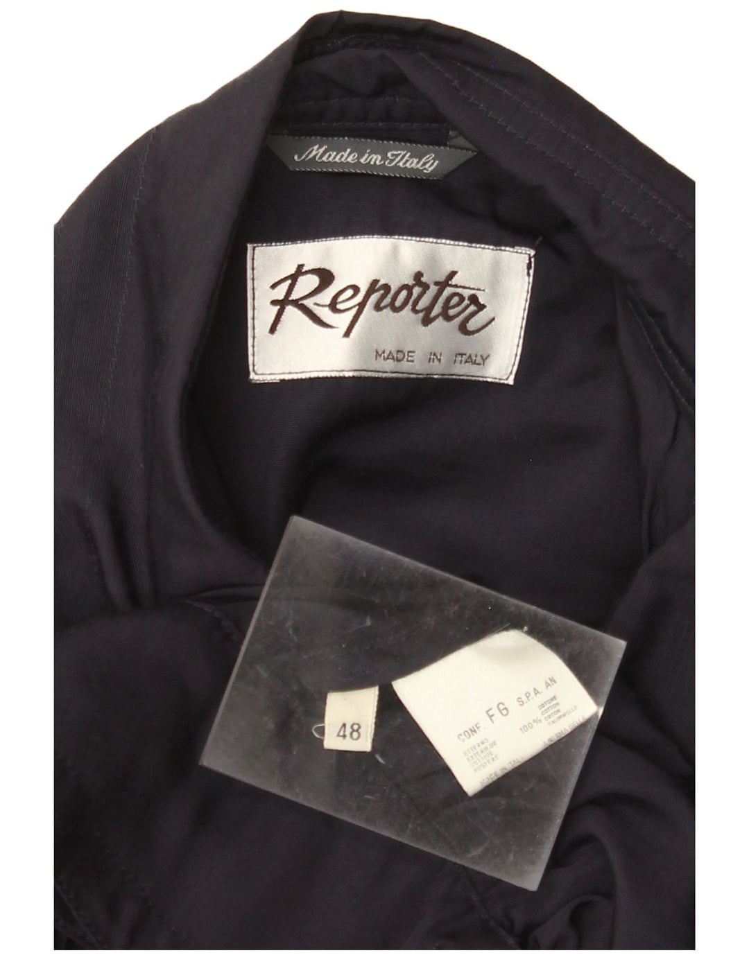 REPORTER Giubbotto Bomber Militare da Uomo IT 48 Medio Blu Navy Cotone