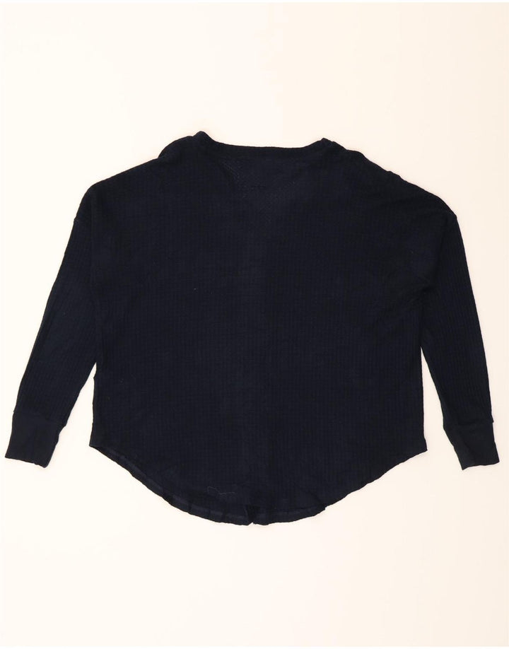 TOMMY HILFIGER Womens Oversized Cardigan Sweater UK 10 Small Navy Blue Vintage Tommy Hilfiger and Second-Hand Tommy Hilfiger from Messina Hembry 