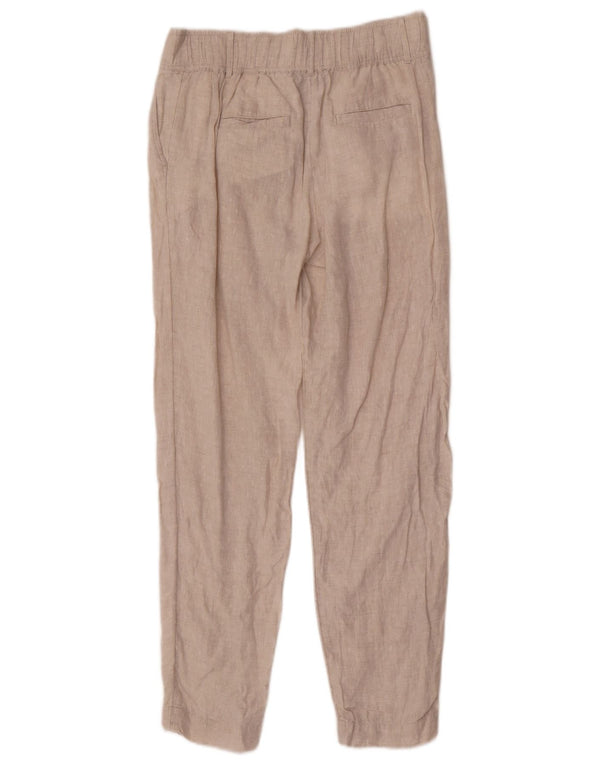 Pantaloni casual dritti da donna Marks & Spencer UK 8 piccoli W28 L28 Beige