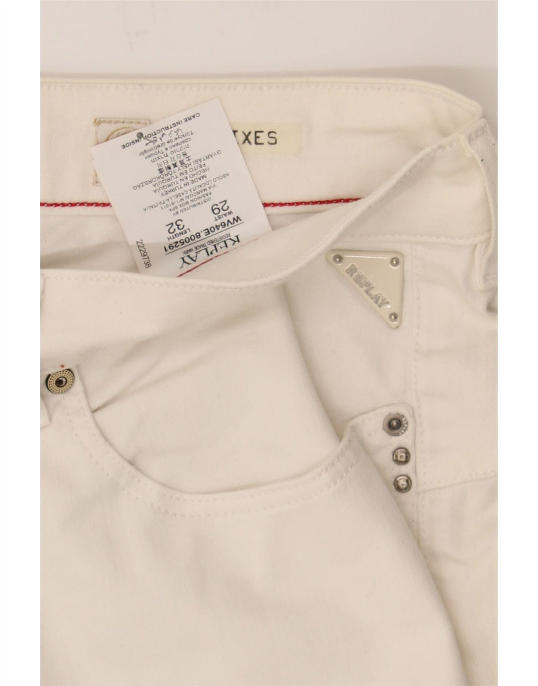 REPLAY Womens Radixes Slim Jeans W29 L32 White Cotton Vintage Replay and Second-Hand Replay from Messina Hembry 
