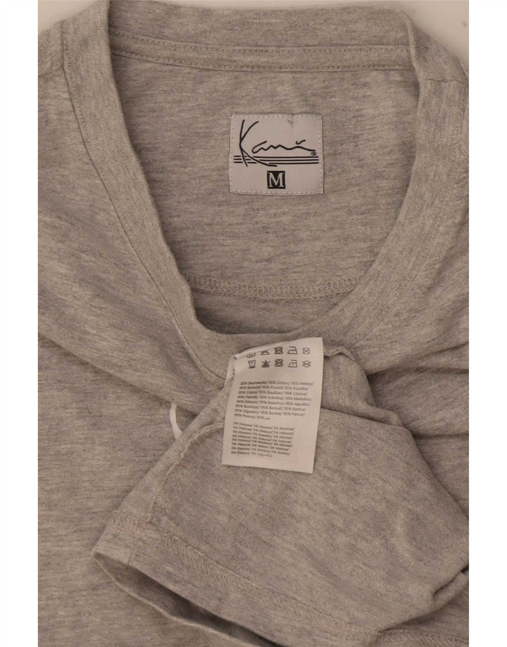 T-shirt grafica da uomo Karl Kani in cotone mélange grigio medio