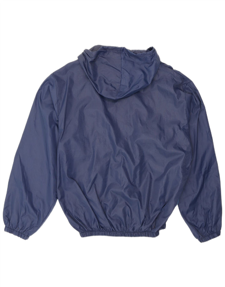 Giacca antipioggia con cappuccio da uomo Misura UK 38 Medium Blu Navy Poliammide