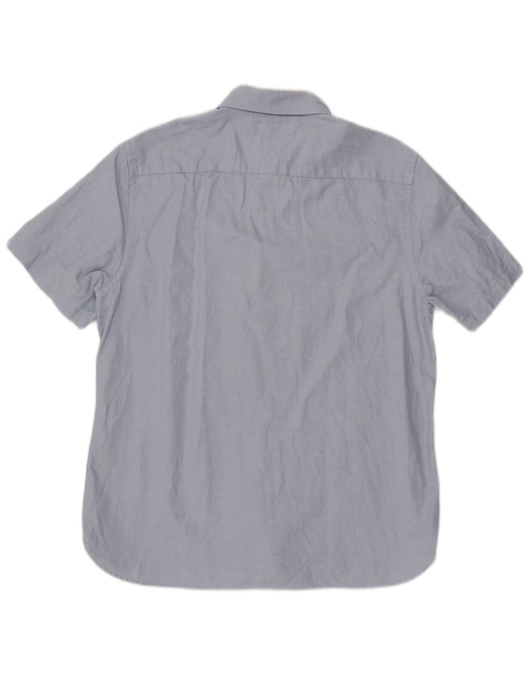 TOMMY HILFIGER Camicia a maniche corte da uomo XL in cotone blu