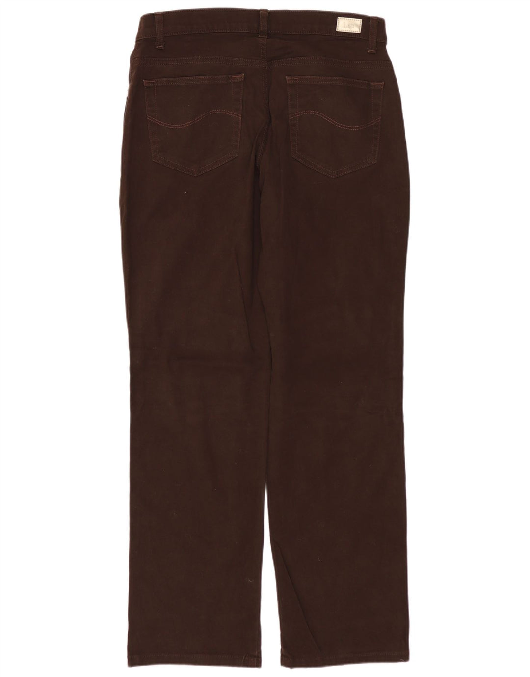 Pantaloni casual da donna LEE a vita media con vestibilità rilassata US 8 Medium W30 L28 Marrone