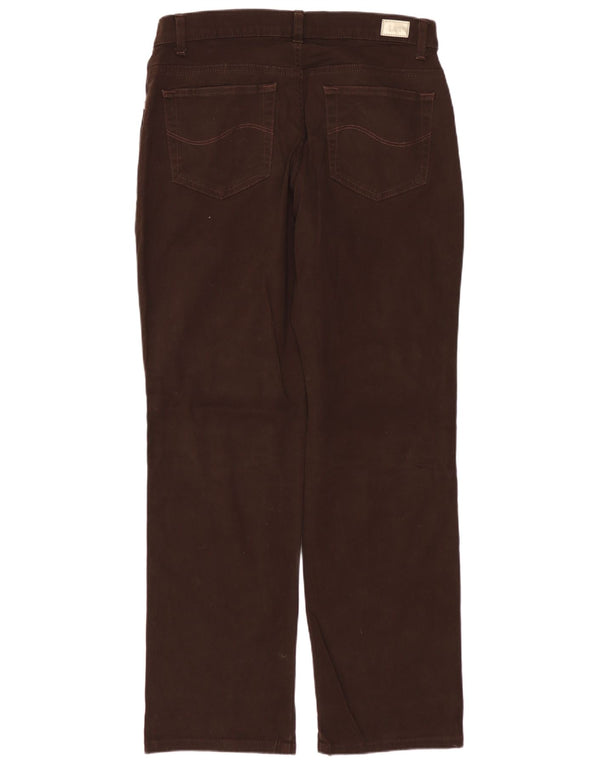 Pantaloni casual da donna LEE a vita media con vestibilità rilassata US 8 Medium W30 L28 Marrone