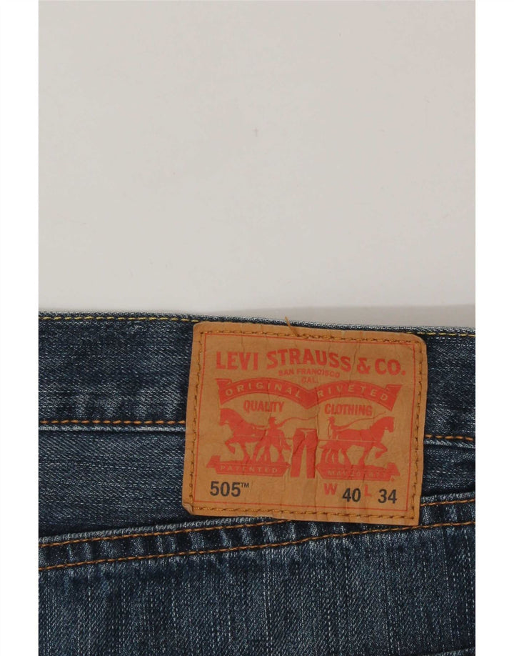 Pantaloncini di jeans Levi's 505 da uomo W40 XL Blu navy