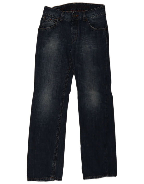 Jeans dritti da donna Tommy Hilfiger W30 L34 cotone blu navy