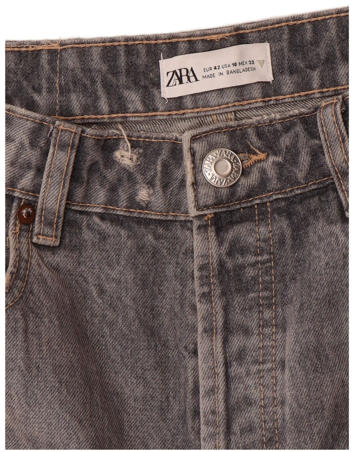 Jeans dritti da donna Zara EU 42 Large W32 L27 Grigio