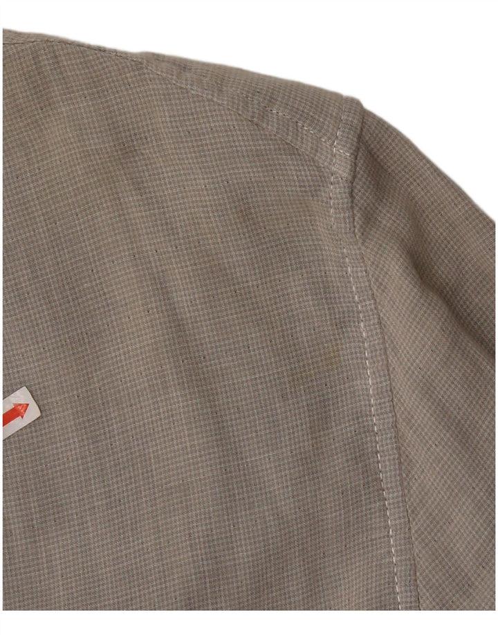 Camicia da uomo Guess 2XL in cotone a quadretti grigio