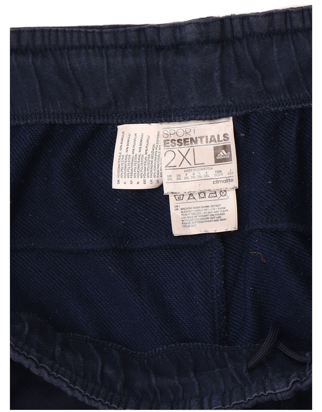 Pantaloni da tuta ADIDAS Climalite Graphic da uomo Joggers 2XL Blu navy