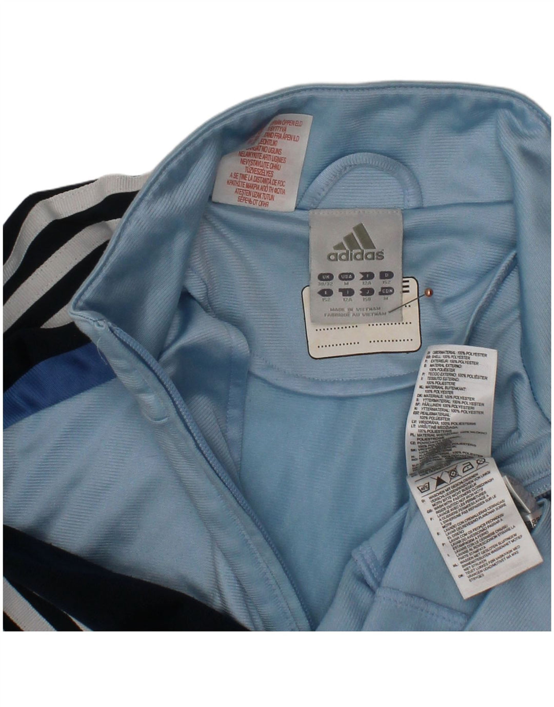 Giacca da tuta ADIDAS da ragazzo 11-12 anni in poliestere color block blu