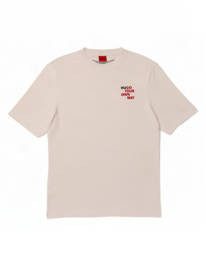 T-shirt grafica da uomo Hugo Boss Top bianco medio