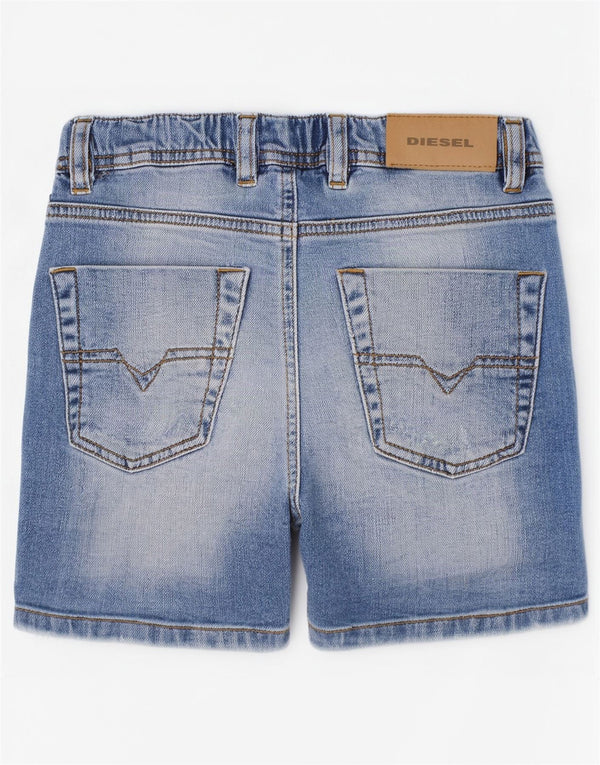 Pantaloncini di jeans invecchiati Diesel da bambino 3-4 anni W20 in cotone blu