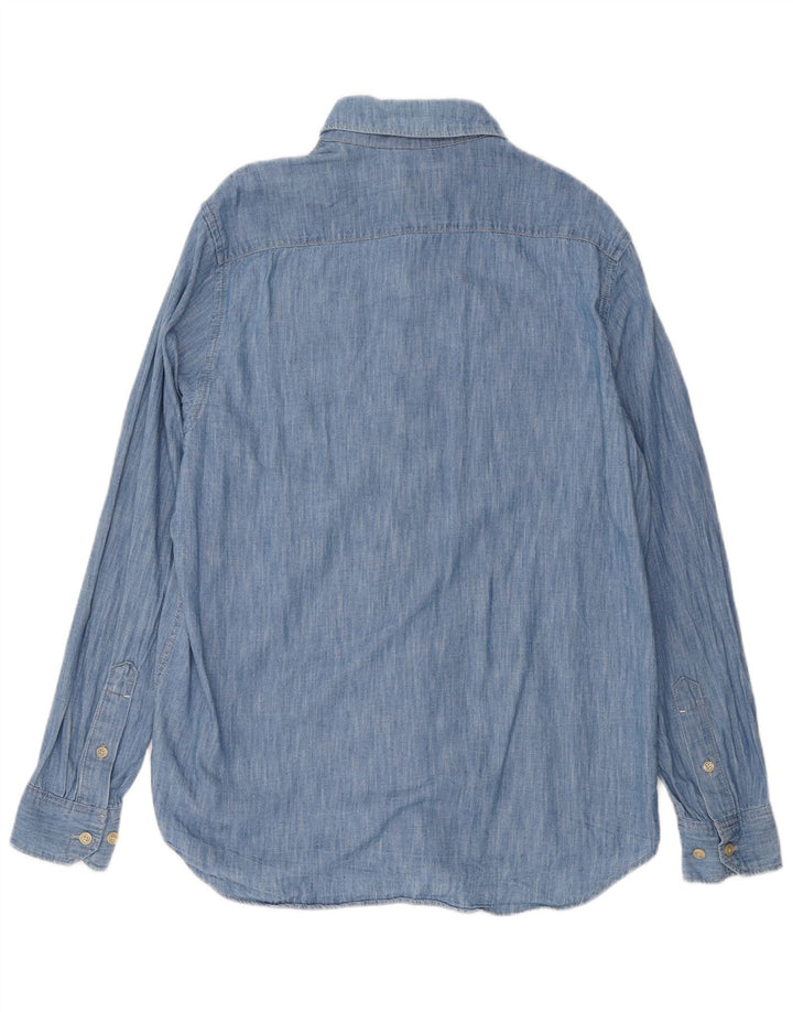 Camicia G-Star da uomo vestibilità regolare in denim di grandi dimensioni in cotone blu