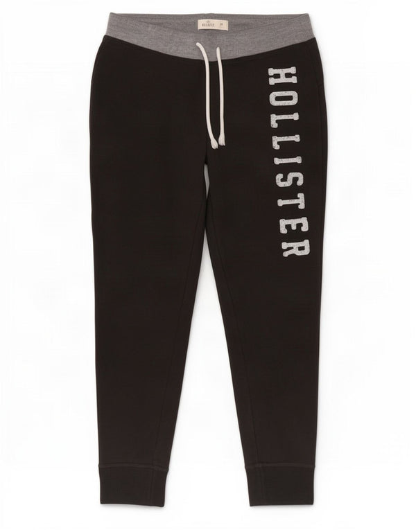 Pantaloni da tuta Hollister Graphic Crop da donna Joggers UK 14 Medium Nero