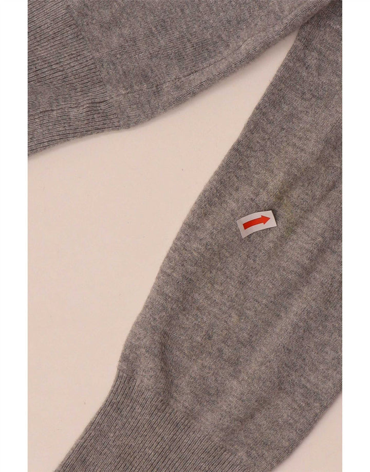 Maglione cardigan elasticizzato da donna Marks & Spencer UK 10 piccolo grigio chiazzato