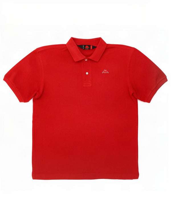Polo Kappa Uomo Large Rossa In Cotone