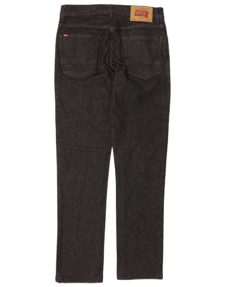 RIFLE Jeans dritti regolari Bruce da donna W31 L32 cotone nero