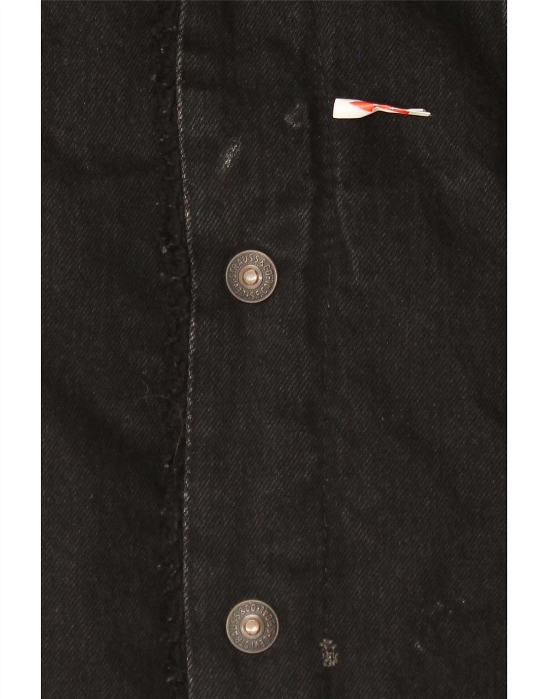 Giacca Levi's da uomo in denim sherpa UK 38 cotone nero medio