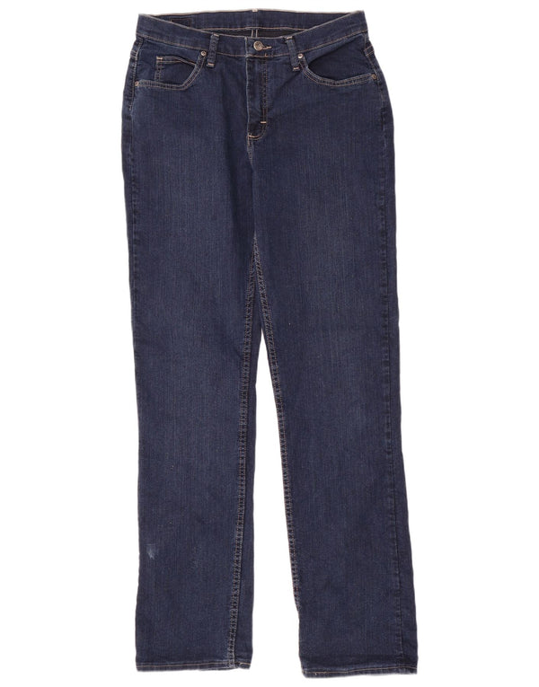 Jeans dritti da donna Lee US 12 Large W32 L35 cotone blu navy
