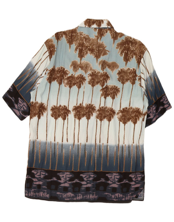 MCKAY Camicia hawaiana a maniche corte da uomo taglia 39/40 blu medio